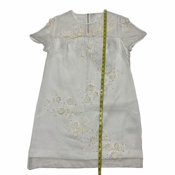 TED Baker Findon Ivory Embellished Floral Dress - Picture 8 of 14